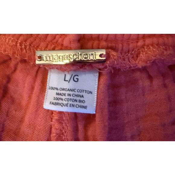 Magaschoni Cotton Gauze Pants Women’s Size Large Wide Leg Orange NWT - Picture 10 of 12